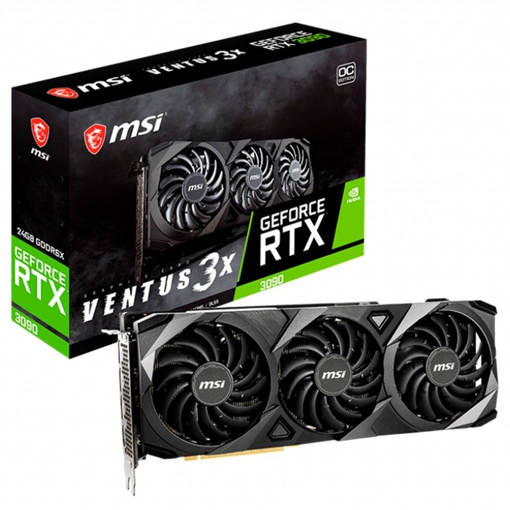 【美品】 RTX 3090 24GB VENTUS 3X OC ④ 【完備品】 Placa de Vídeo RTX 3090 Ventus 3X 24G OC MSI NVIDIA Geforce, 24GB