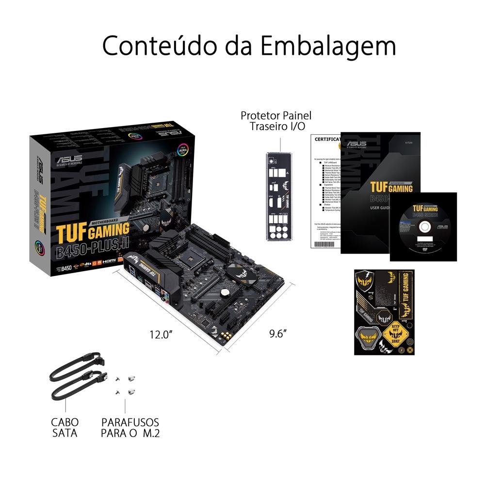 Placa-Mãe Asus TUF Gaming B450-PLUS II | KaBuM!