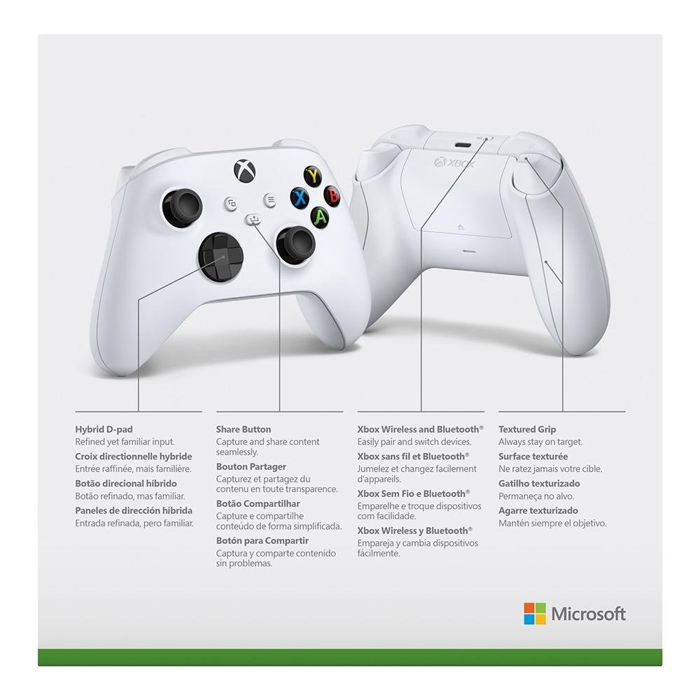 Controle Sem Fio Xbox Robot White Controle Sem Fio Xbox Robot White