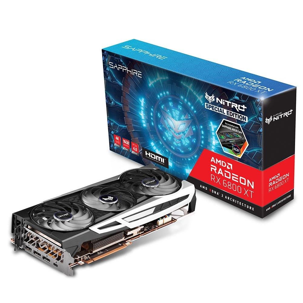 SAPPHIRE NITRO+ Radeon RX 6800 XT 16GB箱有 placa-de-video-sapphire-nitro-