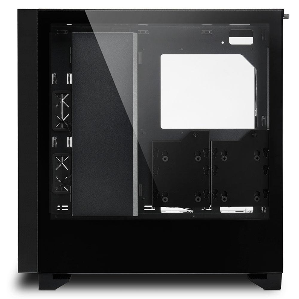 Gabinete Gamer Sharkoon Elite, Full Tower, RGB, ATX, Lateral em Vidro Temperado, 4x Cooler Fan RGB, Preto - CA300H Gabinete Gamer Sharkoon Elite, Full Tower, RGB, ATX, Lateral em Vidro Temperado, 4x Cooler Fan RGB, Preto - CA300H