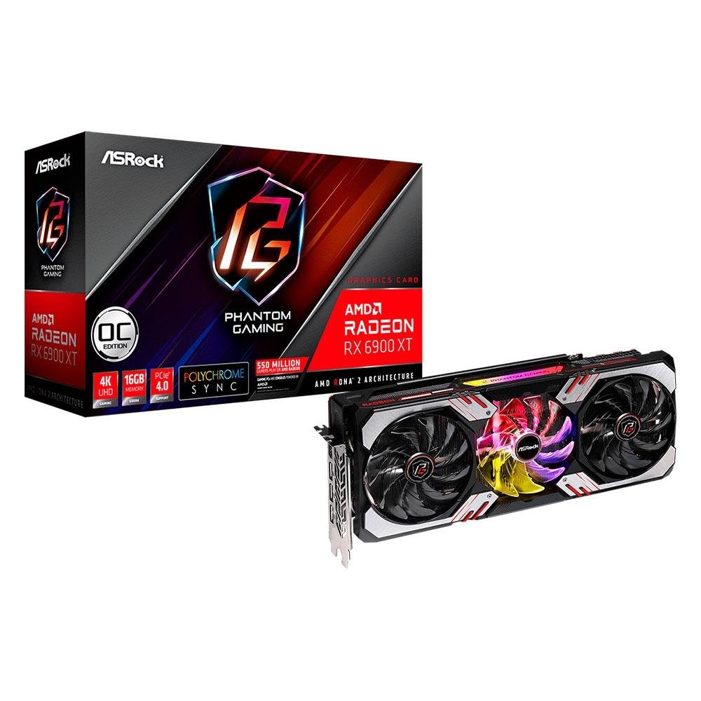 グラフィックボード・グラボ・ビデオカード Asrock AMD Radeon RX 6900 XT 16GB Placa Vídeo ASRock AMD Radeon RX 6900 XT Graphics