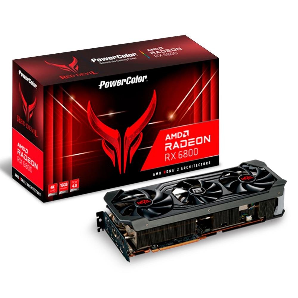 1000台限定 Powercolor Red Devil RX6800XT Placa de Video PowerColor Radeon Red Devil RX 6800XT, 16GB, GDDR6