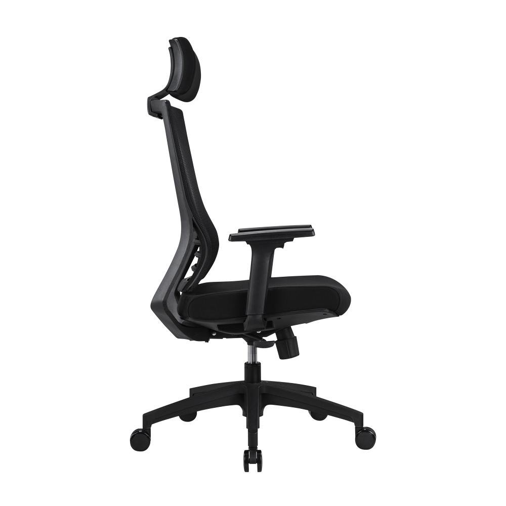 Cadeira Office Husky Sit 350, Black, Encosto de Cabeça Fixo, Cilindro de Gás Classe 3, Base em Nylon - HTCD020