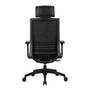 Cadeira Office Husky Sit 350, Black, Encosto de Cabeça Fixo, Cilindro de Gás Classe 3, Base em Nylon - HTCD020
