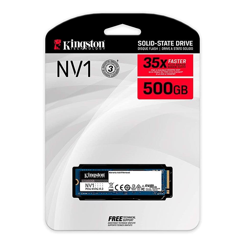 内蔵型SSD Kingston NV1-E 500GB PCIe NVMe M.2 SSD SSD Kingston NV1 500GB M.2 | KaBuM!