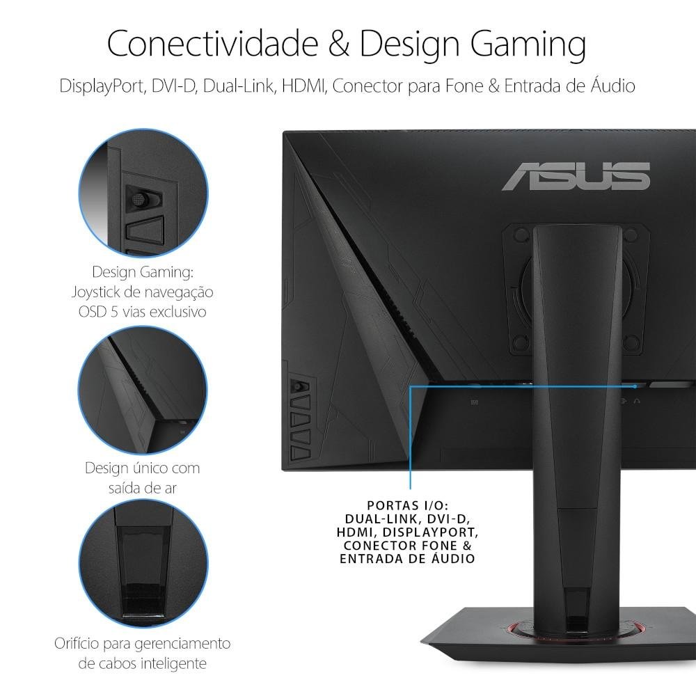 Monitor Gamer Asus 24.5´, DP, 165Hz 0.5ms | KaBuM!