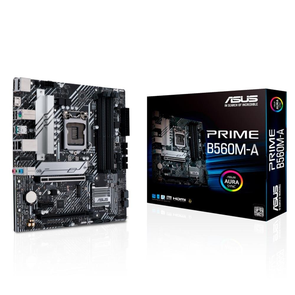 Placa-Mãe ASUS Prime B560M-A, Intel LGA1200, mATX, DDR4, Preto - 90MB17A0-M0EAYO