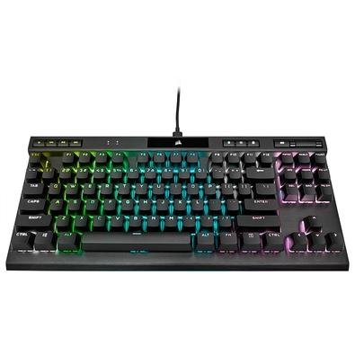Teclado mecânico RGB para jogos Teclado Mecânico Gamer Corsair K70, RGB, TKL, Switch Cherry