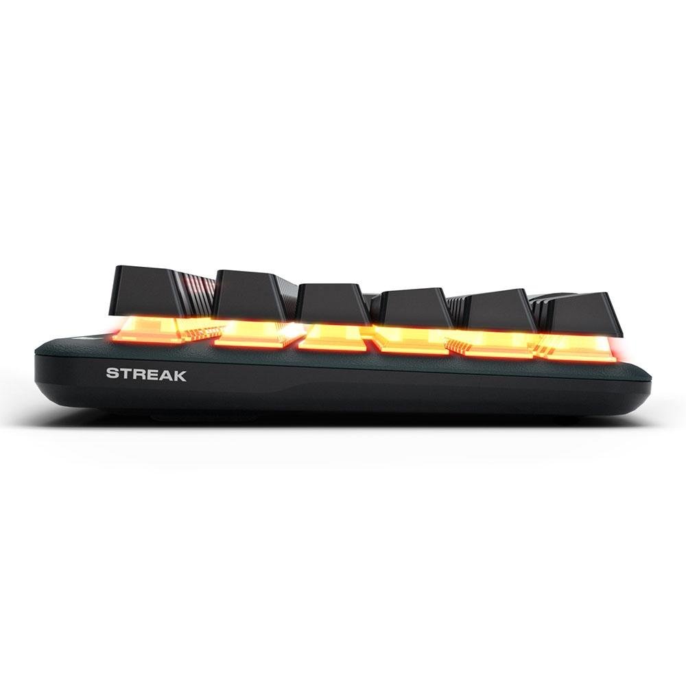 Teclado Gamer Fnatic MiniStreak Silent, RGB, USB, US, Preto - C-KB0002