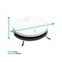 Robô Aspirador e Passa Pano KABUM! smart 100 - 5 Modos de Limpeza, Sensor Anti-Queda, Carregamento Automático, Aplicativo, Bivolt, Branco - KBSF005