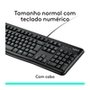 Combo Teclado e Mouse com fio USB Logitech MK120 com Design Confortável, Durável e Resistente à Respingos e Layout ABNT2 - 920-004429
