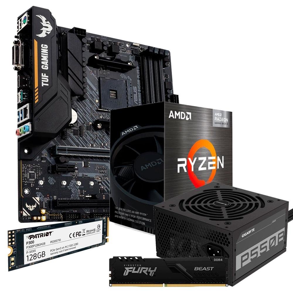 Kit Hardware Silver AMD Ryzen 5 5600G + Placa-mãe Asus B450M-Plus