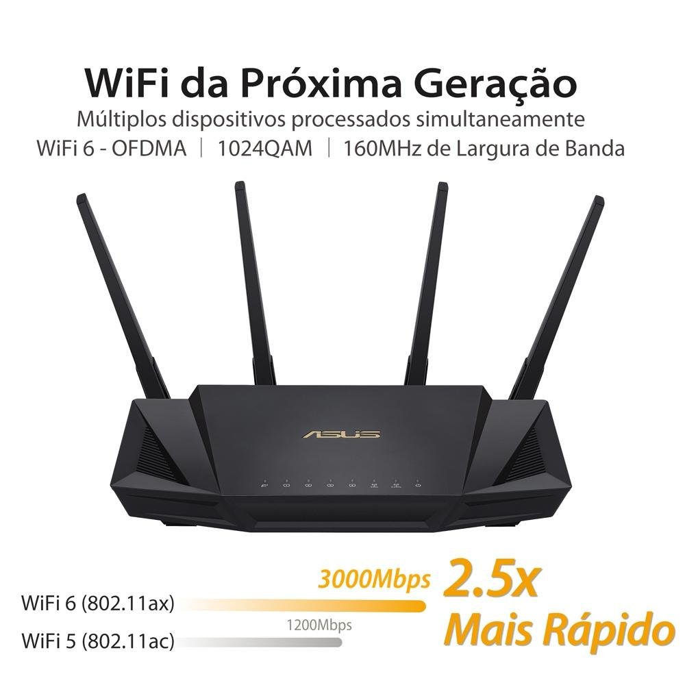 Roteador ASUS RT-AX3000 | KaBuM!