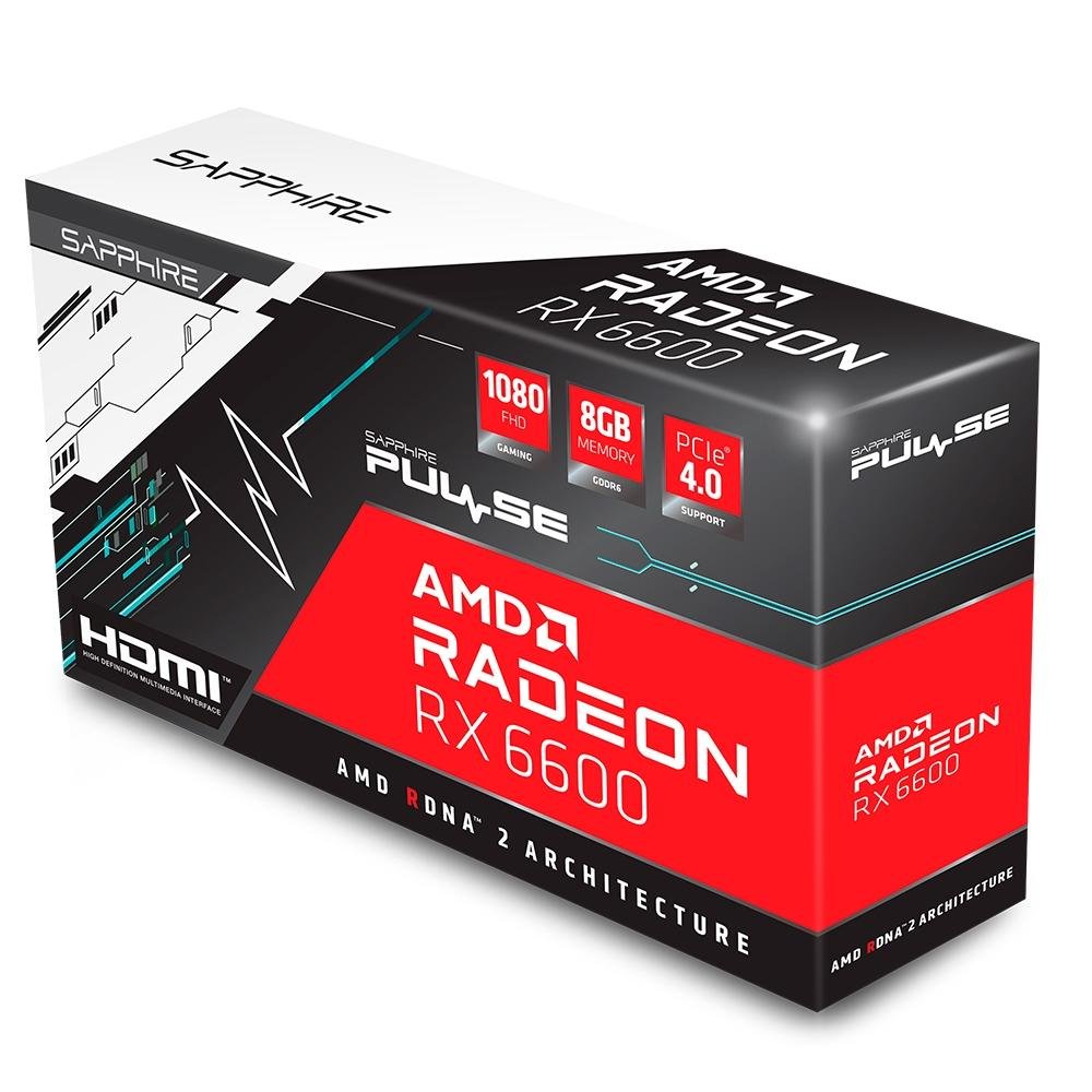 ［現状品］Sapphire Radeon RX 6600 8GB Placa de Vídeo Sapphire AMD Radeon RX6600 | KaBuM!