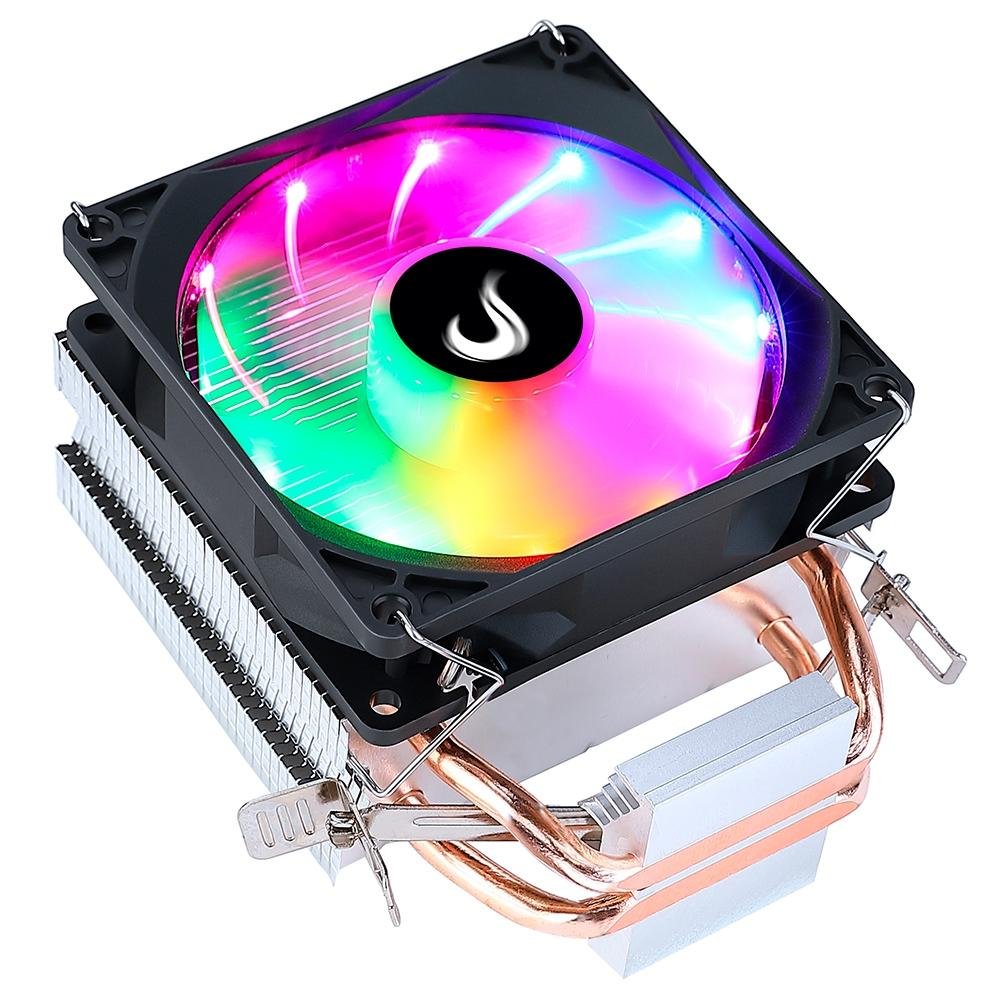 Air Cooler Gamer Rise Mode Z5, LED Rainbow, AMD/Intel, 90mm, Preto