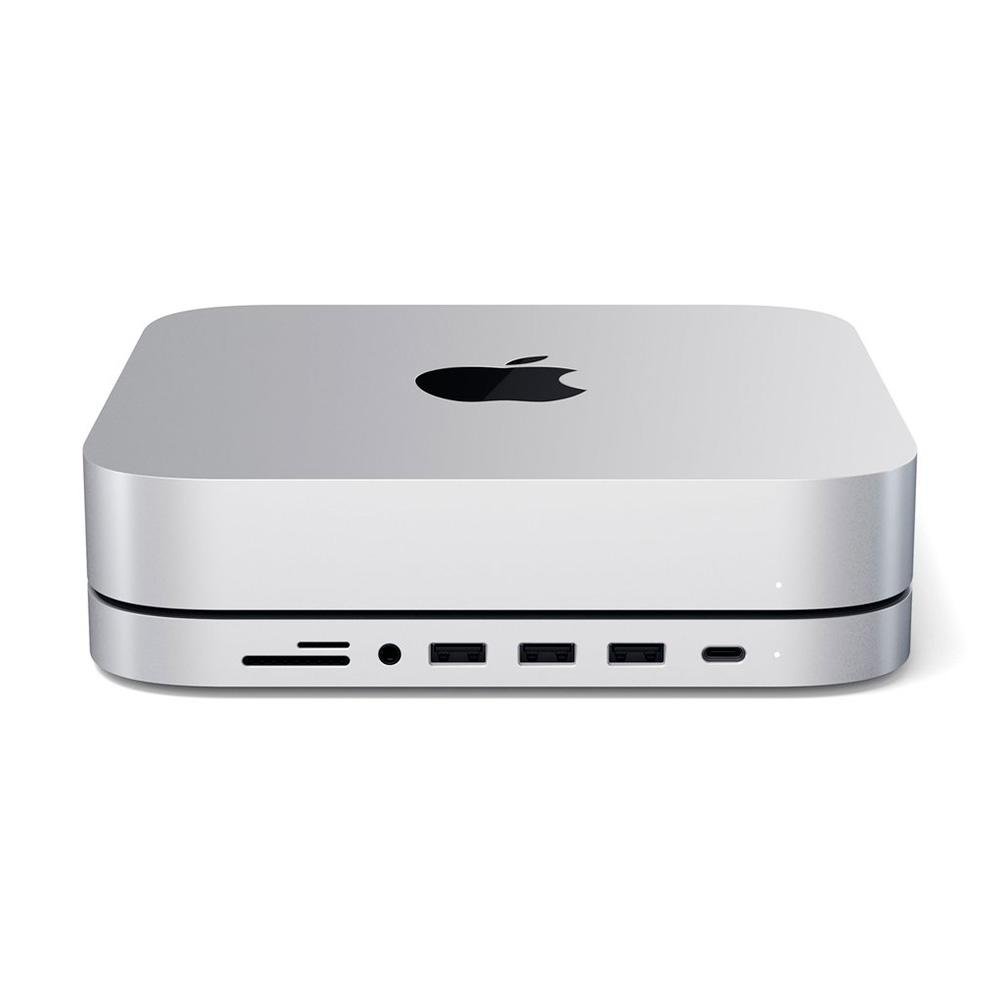Suporte e Cubo de Alumínio Satechi para Mac Mini, USB-C, Branco - ST-ABHFS Suporte e Cubo de Alumínio Satechi para Mac Mini, USB-C, Branco - ST-ABHFS