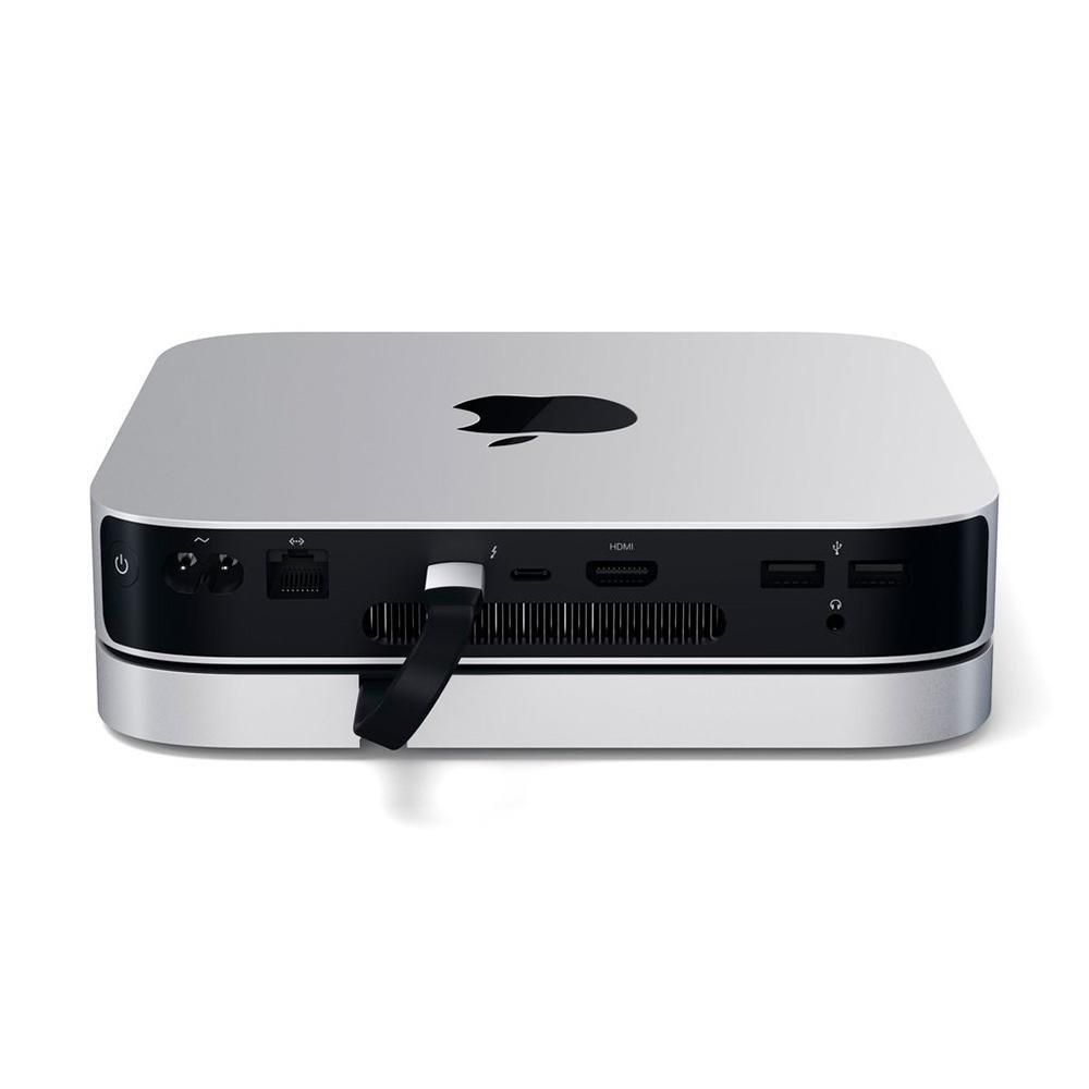 Suporte e Cubo de Alumínio Satechi para Mac Mini, USB-C, Branco - ST-ABHFS Suporte e Cubo de Alumínio Satechi para Mac Mini, USB-C, Branco - ST-ABHFS