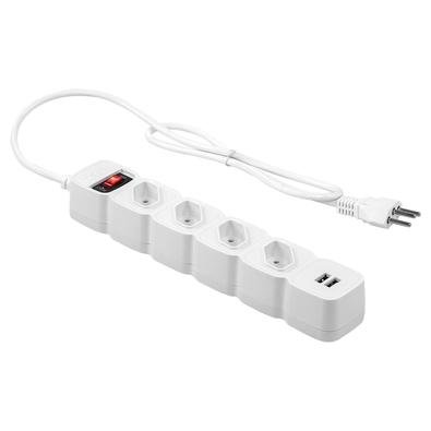 Filtro de Linha Intelbras EPE 204, 4 Tomadas, 2 USB, Branco - 4824206