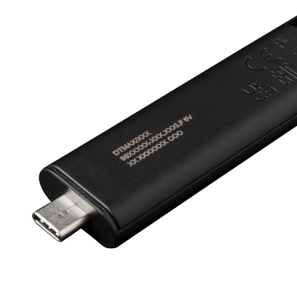 Pen Drive 512GB Kingston DataTraveler Max, USB-C 3.2 Gen 2, Leitura de 1000MB/s, Preto - DTMAX/512GB
