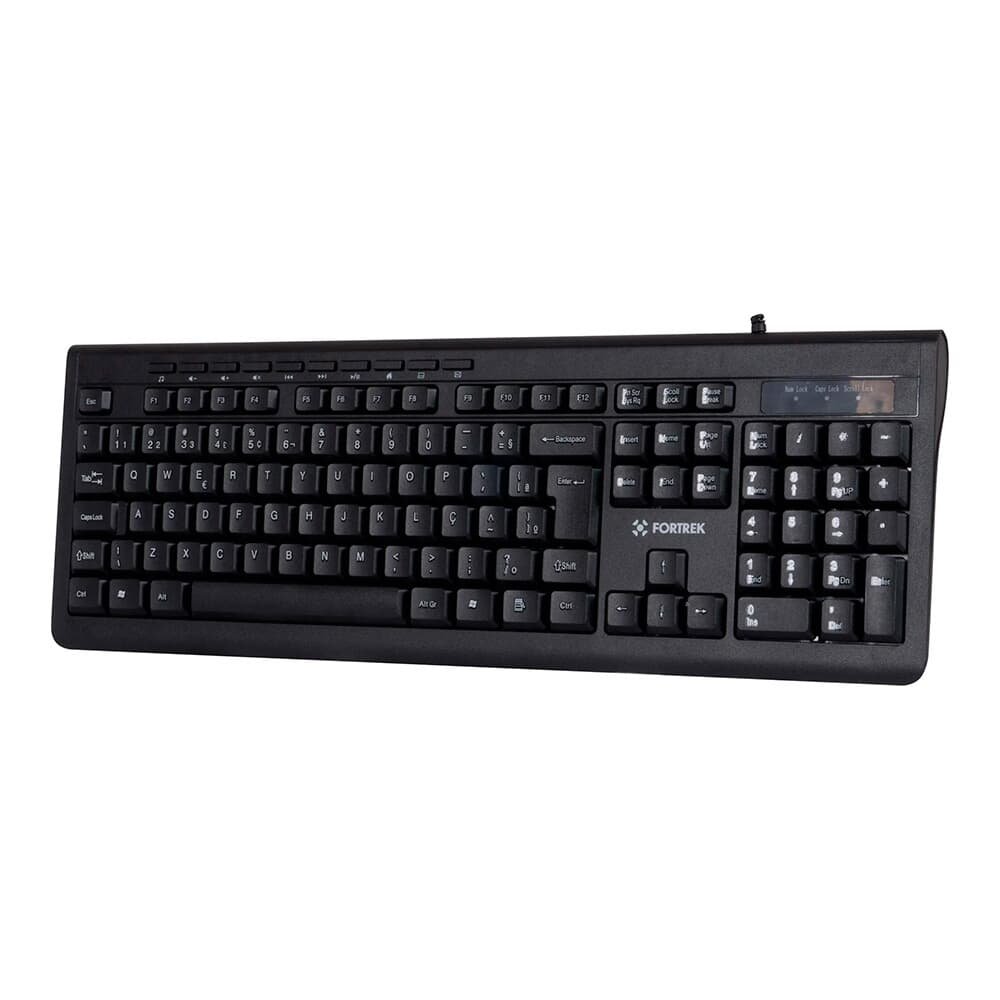 Teclado Fortrek Multimídia MLK-101, à Prova D'água, ABNT2, Preto - 75859