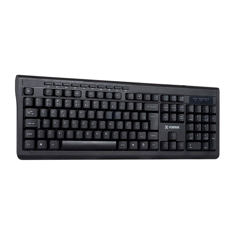 Teclado Fortrek Multimídia MLK-101, à Prova D'água, ABNT2, Preto - 75859