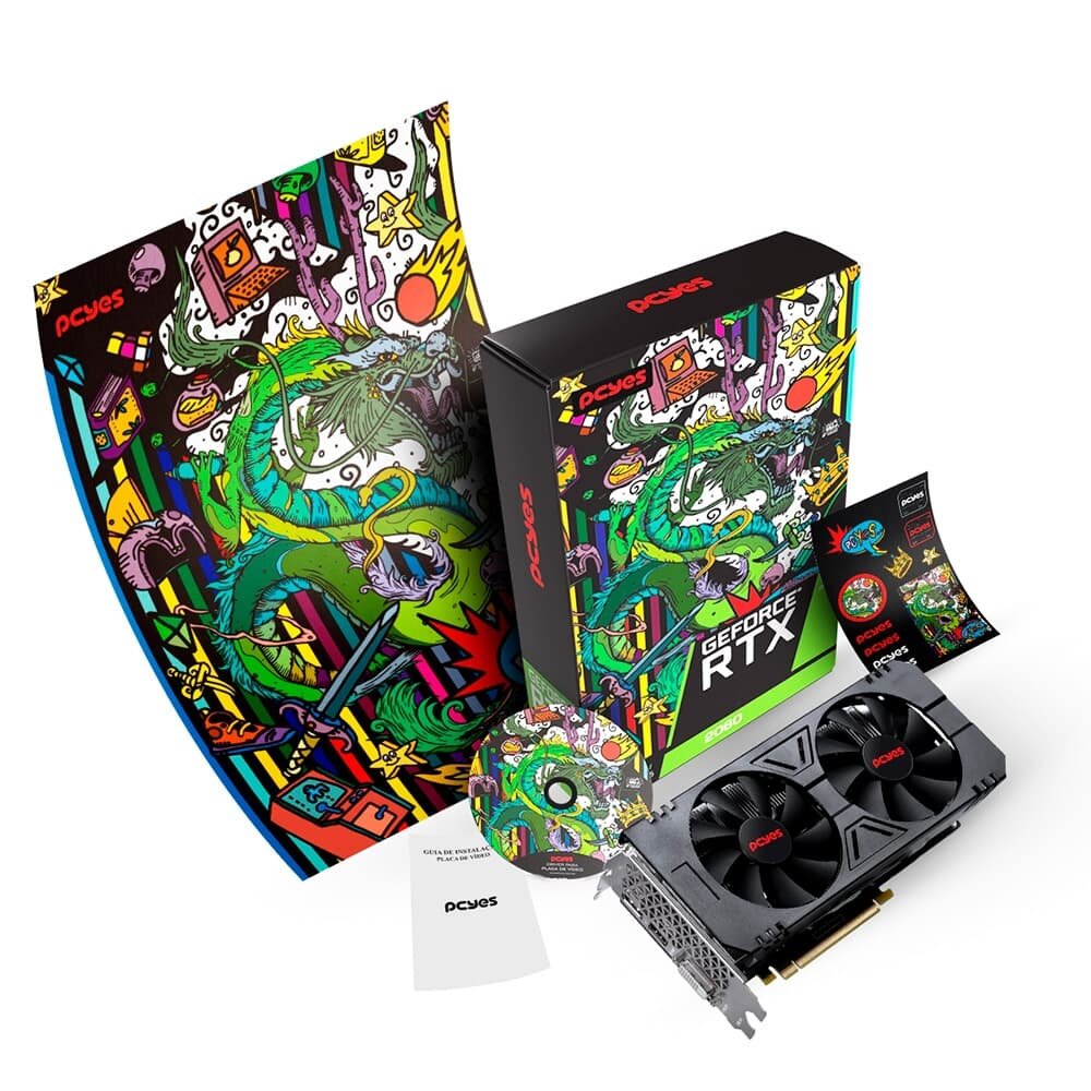 Placa de Vídeo PCyes NVIDIA RTX 2060 6GB | KaBuM!