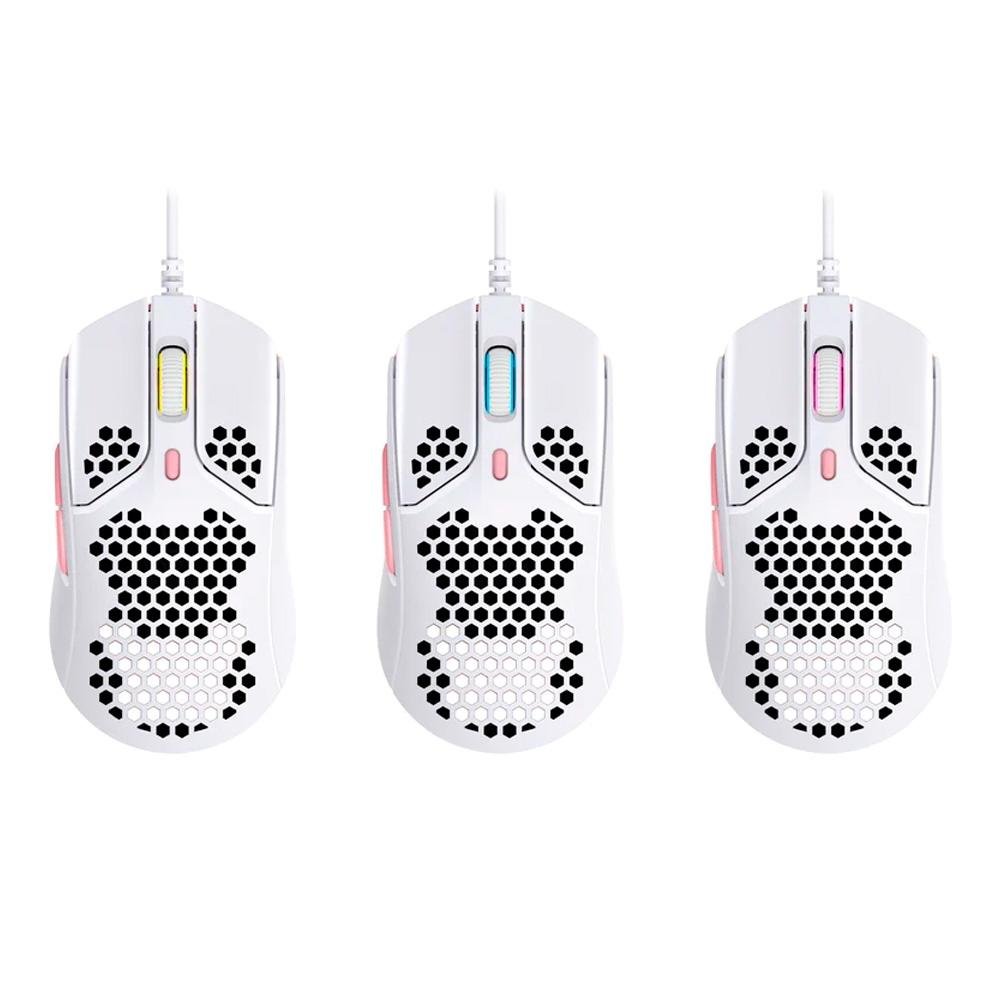 Mouse Gamer HyperX Pulsefire Haste, RGB, 16000 DPI, White / Pink -  HMSH1-A-WT/G - 4P5E4AA