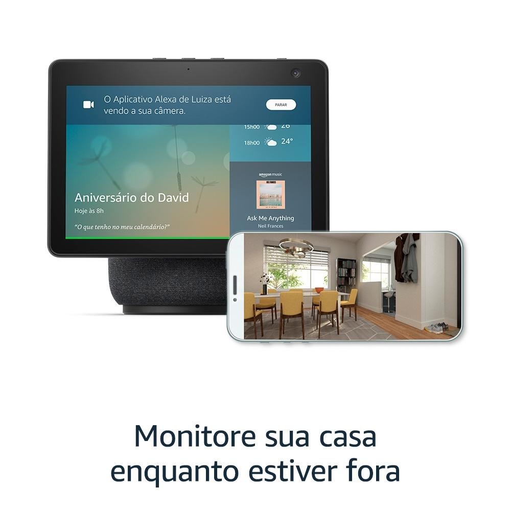 Echo Show 10 (2ª Geração) Amazon, Preto | KaBuM!