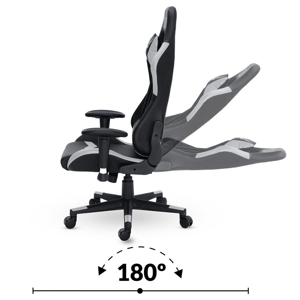 Cadeira Gamer XT Racer Speed Series, Até 120kg, Com Almofadas, Reclinável, Descanso de Braço 2D, Preto e Cinza - XTS130 Cadeira Gamer XT Racer Speed Series, Até 120kg, Com Almofadas, Reclinável, Descanso de Braço 2D, Preto e Cinza - XTS130
