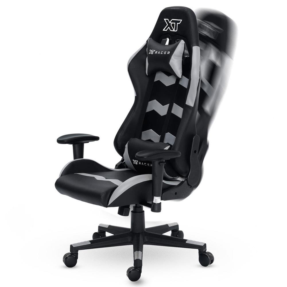 Cadeira Gamer XT Racer Speed Series, Até 120kg, Com Almofadas, Reclinável, Descanso de Braço 2D, Preto e Cinza - XTS130 Cadeira Gamer XT Racer Speed Series, Até 120kg, Com Almofadas, Reclinável, Descanso de Braço 2D, Preto e Cinza - XTS130