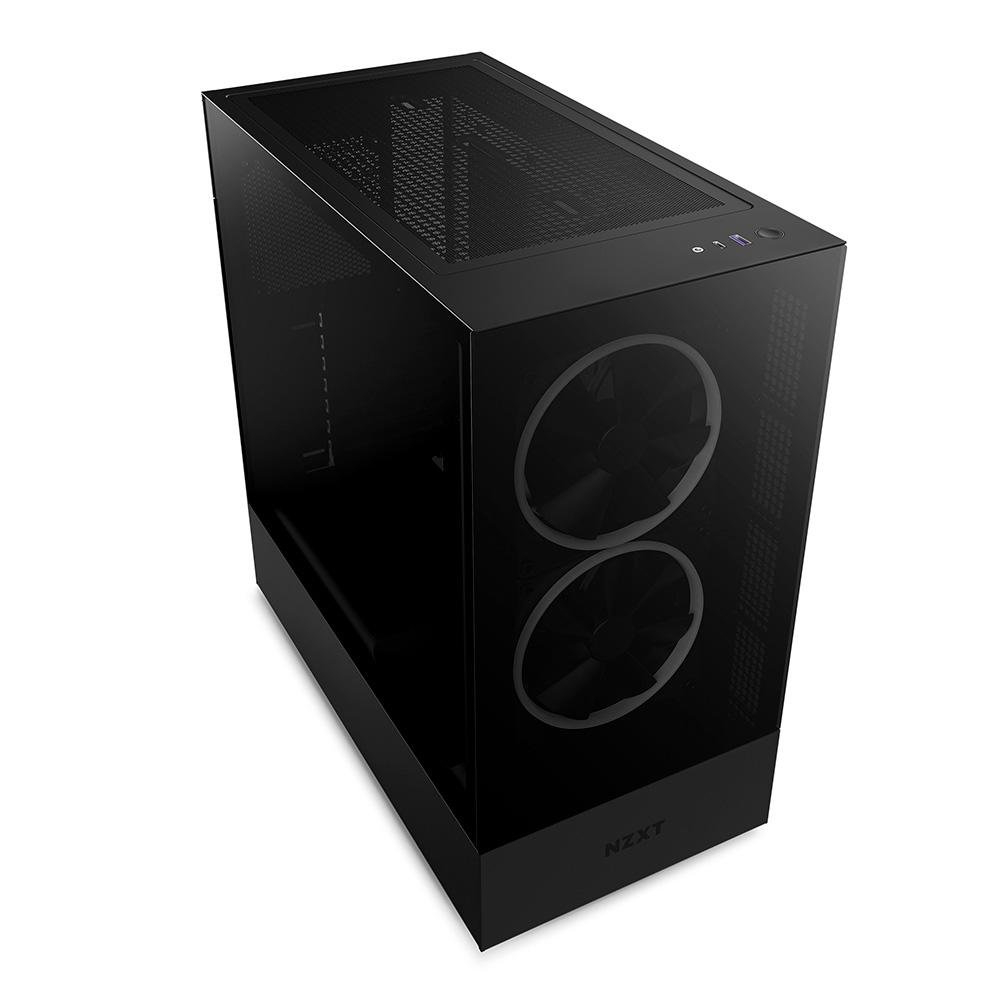 Gabinete NZXT H5 Elite Compact, Mid Tower, RGB, ATX, Lateral e Frontal em Vidro Temperado, 3x Cooler Fan, Preto - CC-H51EB-01 Gabinete NZXT H5 Elite Compact, Mid Tower, RGB, ATX, Lateral e Frontal em Vidro Temperado, 3x Cooler Fan, Preto - CC-H51EB-01