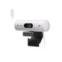 Webcam + Suporte Logitech Brio 500 Full HD, 1080p, 30 FPS, com Microfones Duplos, USB, Suporte Incluso, Branco - 960-001426
