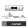 Webcam + Suporte Logitech Brio 500 Full HD, 1080p, 30 FPS, com Microfones Duplos, USB, Suporte Incluso, Branco - 960-001426