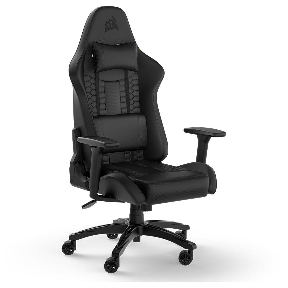 Cadeira Gamer Corsair TC100 Relaxed Leatherette, Até 120Kg, Com Almofadas, Reclinável, Cilindro de Gás Classe 4, Preto - CF-9010050-WW - view 2