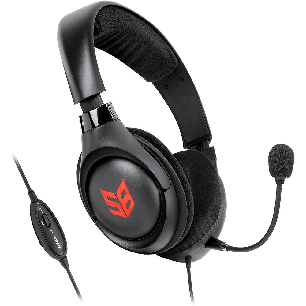Headset Gamer Creative Braze, Drivers 40mm, P2, Preto - 70GH032000000