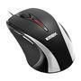K-Mex Mouse com Fio Laser 3200dpi - MLR135UP Preto e Prata USB