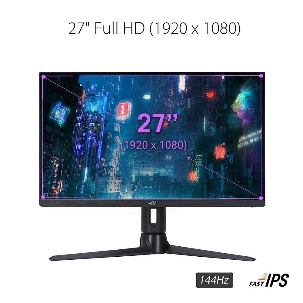 Monitor Asus ROG Strix 27 LED, 170Hz, 1ms | KaBuM!