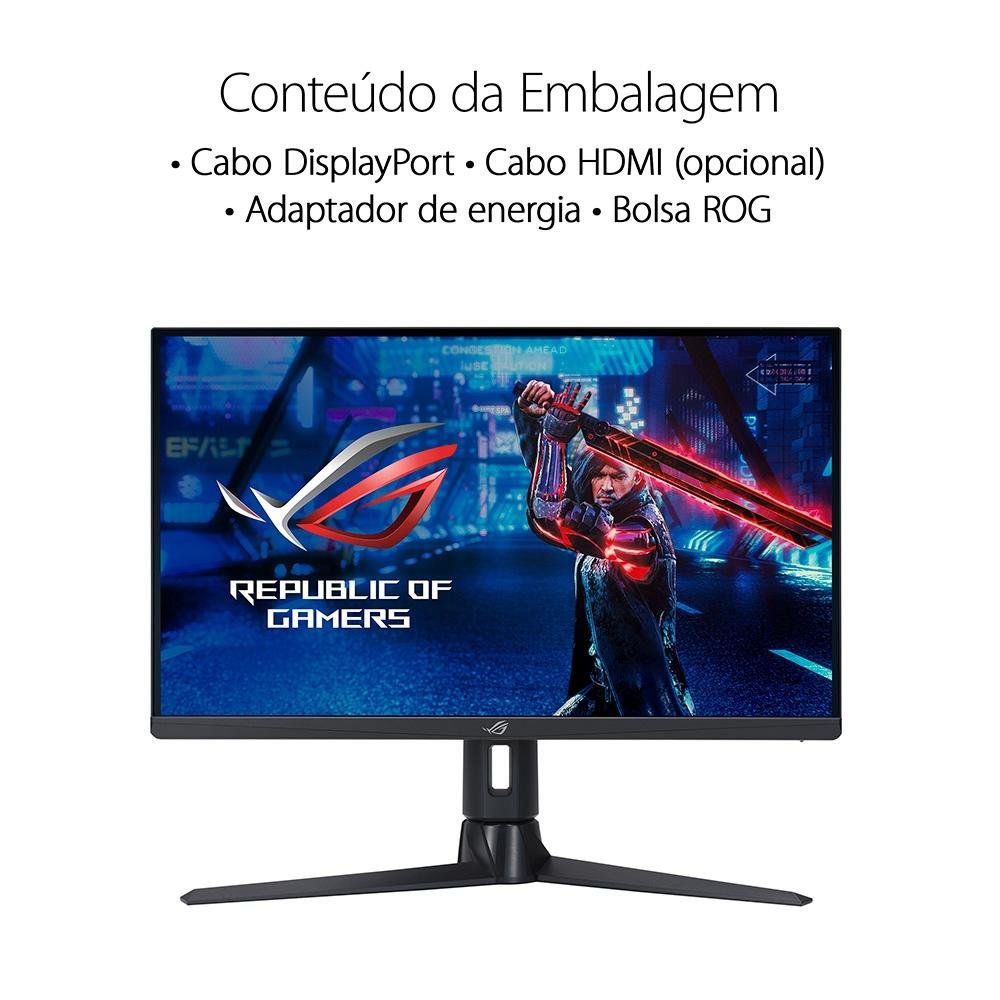 Monitor Asus ROG Strix 27 LED, 170Hz, 1ms | KaBuM!