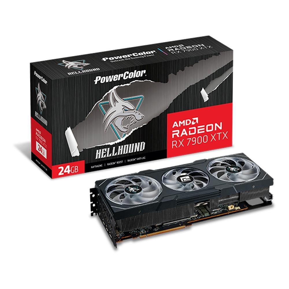 Radeon 7900XTX Hellhound グラフィックボード　本体のみ Placa de Vídeo RX 7900 XTX Hellhound | KaBuM!
