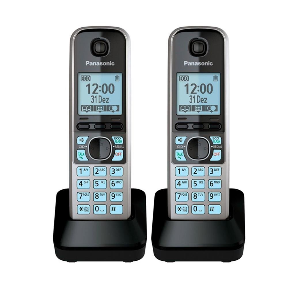 Telefone Sem Fio Panasonic com Backup de Energia e ID - KX-TG6713LBB Telefone Sem Fio Panasonic com Backup de Energia e ID - KX-TG6713LBB