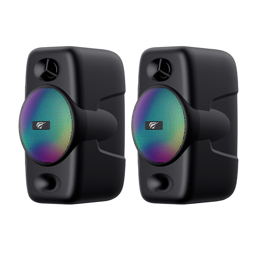 Caixa de Som Gamer Havit RGB, USB, 3W, Preto - SK213