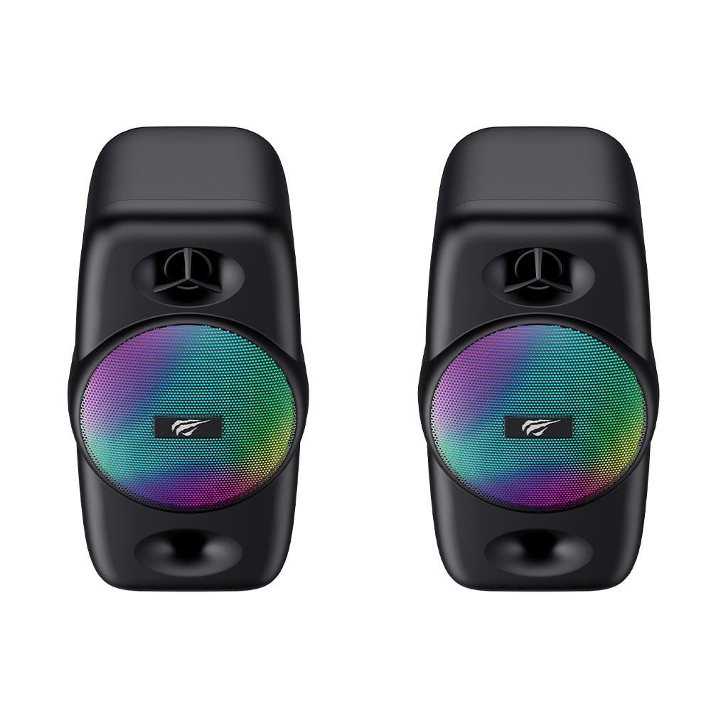 Caixa de Som Gamer Havit RGB, USB, 3W, Preto - SK213