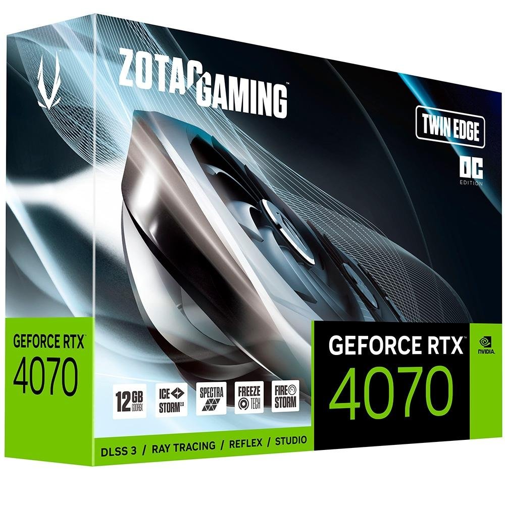 Placa de Video RTX 4070 Twin Edge OC Zotac| KaBuM!