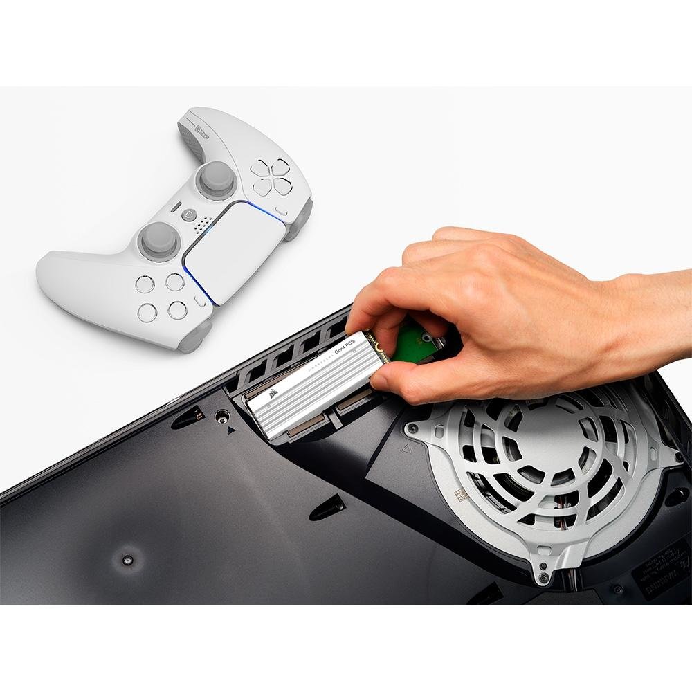 SSD Corsair MP600 PRO LPX, 2TB, PCIe Gen 4.0 x4 NVMe M.2, Leitura: 7100MB/s e Gravação: 6800MB/s, Branco - CSSD-F2000GBMP600PLPW