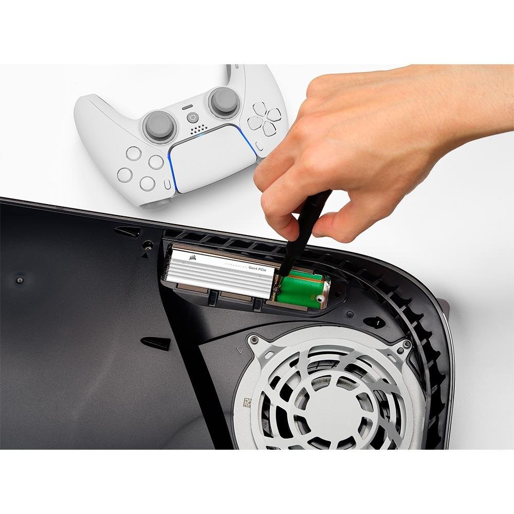 SSD Corsair MP600 PRO LPX, 2TB, PCIe Gen 4.0 x4 NVMe M.2, Leitura: 7100MB/s e Gravação: 6800MB/s, Branco - CSSD-F2000GBMP600PLPW