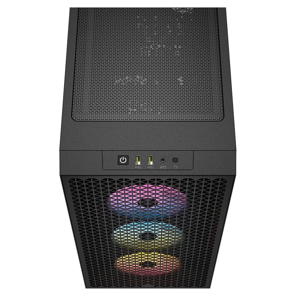 Gabinete Gamer Corsair 3000D RGB Airflow, Mid-Tower, ATX, Lateral em Vidro Temperado, com FAN, Preto - CC-9011255-WW Gabinete Gamer Corsair 3000D RGB Airflow, Mid-Tower, ATX, Lateral em Vidro Temperado, com FAN, Preto - CC-9011255-WW