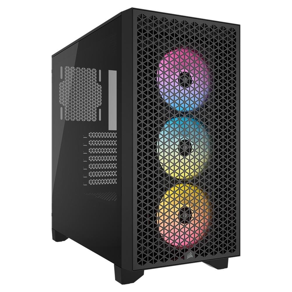 Gabinete Gamer Corsair 3000D RGB Airflow, Mid-Tower, ATX, Lateral em Vidro Temperado, com FAN, Preto - CC-9011255-WW Gabinete Gamer Corsair 3000D RGB Airflow, Mid-Tower, ATX, Lateral em Vidro Temperado, com FAN, Preto - CC-9011255-WW