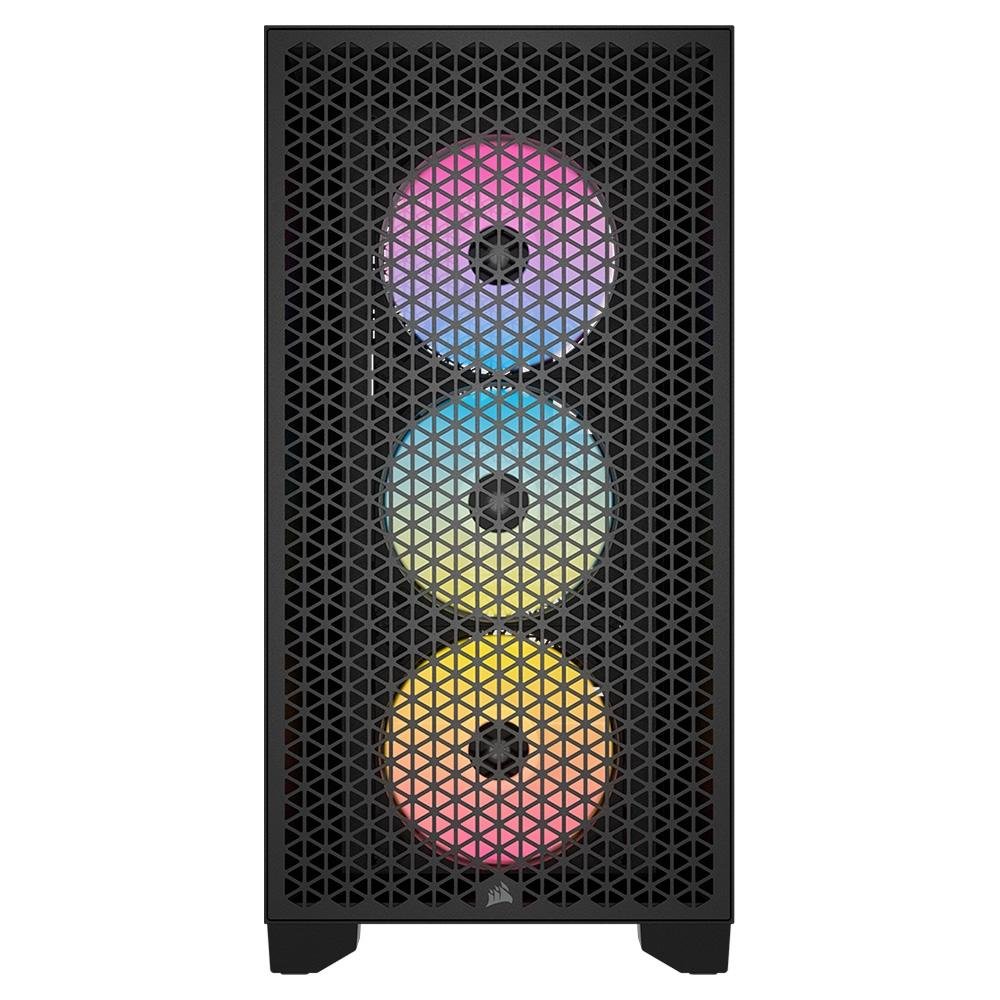 Gabinete Gamer Corsair 3000D RGB Airflow, Mid-Tower, ATX, Lateral em Vidro Temperado, com FAN, Preto - CC-9011255-WW Gabinete Gamer Corsair 3000D RGB Airflow, Mid-Tower, ATX, Lateral em Vidro Temperado, com FAN, Preto - CC-9011255-WW