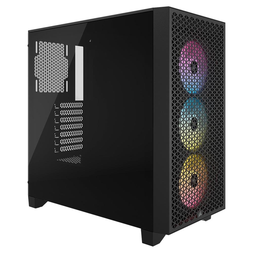 Gabinete Gamer Corsair 3000D RGB Airflow, Mid-Tower, ATX, Lateral em Vidro Temperado, com FAN, Preto - CC-9011255-WW Gabinete Gamer Corsair 3000D RGB Airflow, Mid-Tower, ATX, Lateral em Vidro Temperado, com FAN, Preto - CC-9011255-WW